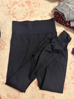 L*SPACE High Waist Black Ribbed Leggings